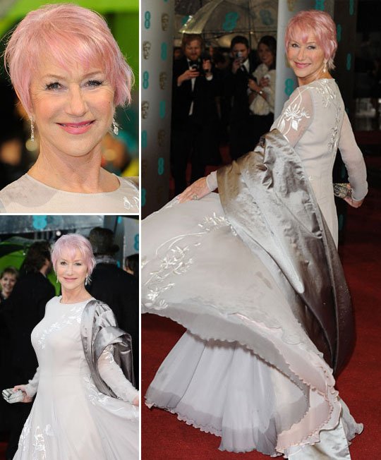 Helen Mirren cheveux roses 2013, fév 2013 Helen Mirren cheveux roses 2013
