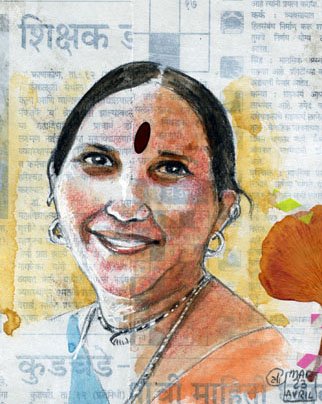 femme du quartier des pêcheurs de Bandra West, Mumbai, Inde - avril 2013 cali rezo