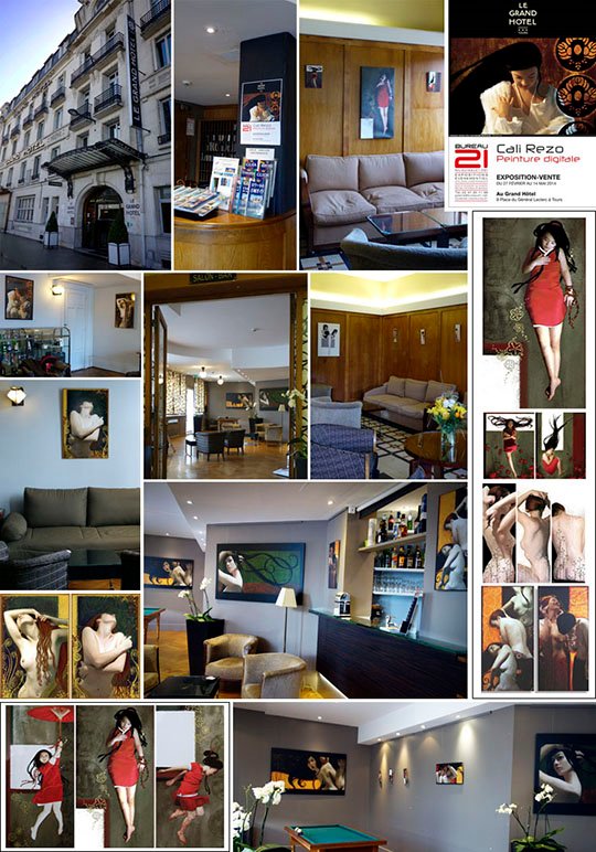 Photos de l'exposition au Grand Hôtel de Tours - fev-mai 2014 - cali rezo