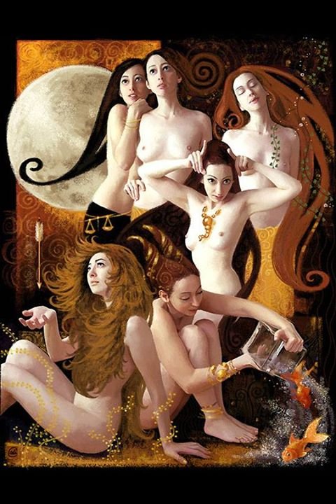 "Horoscope" - 2004 - Peinture réalisée pour "Femina" magazine