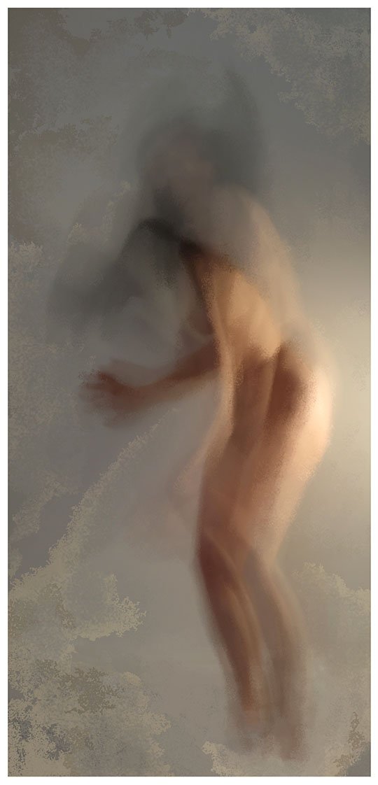 FC77 - Peinture numérique - 50x100 cm - Autoportrait