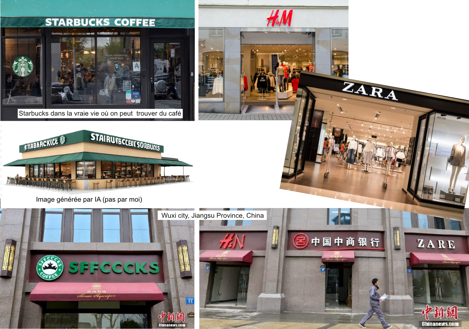 faux magasins en Chine