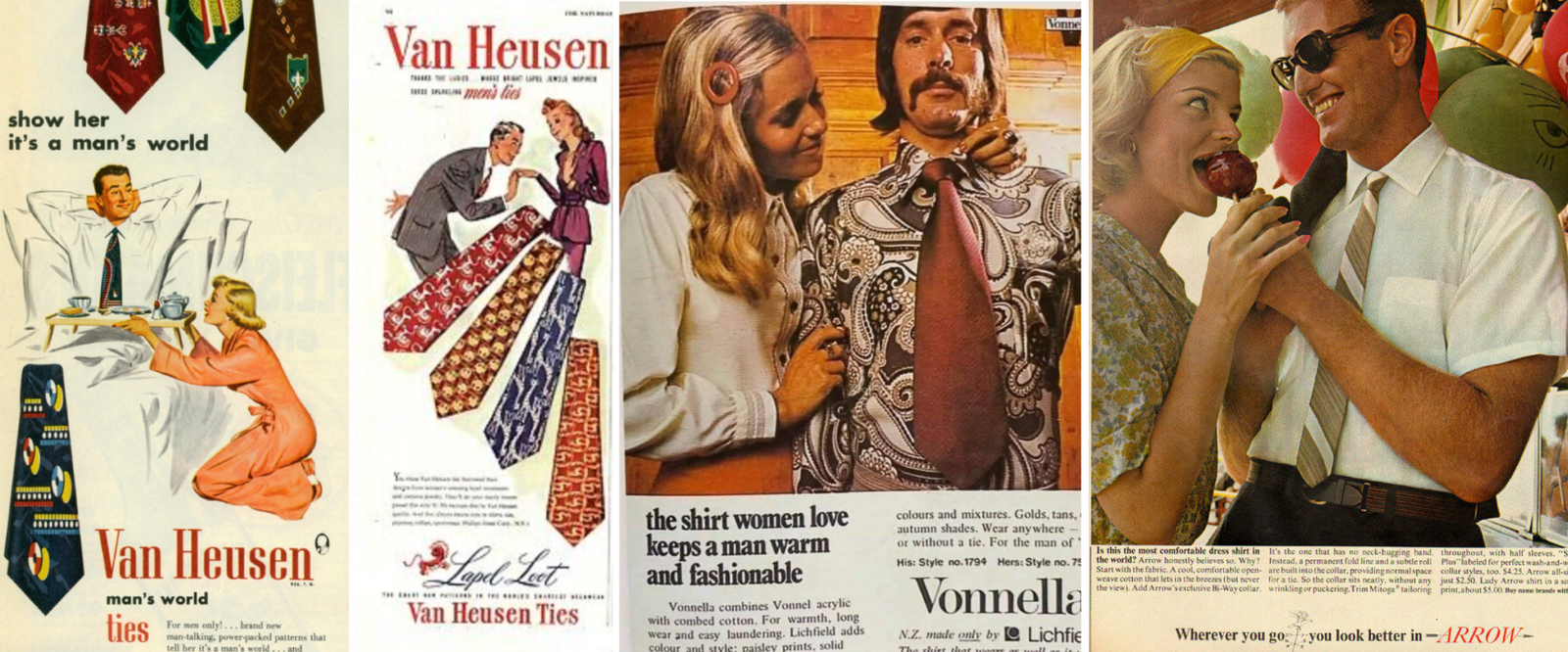 Publicité vintage pour cravates