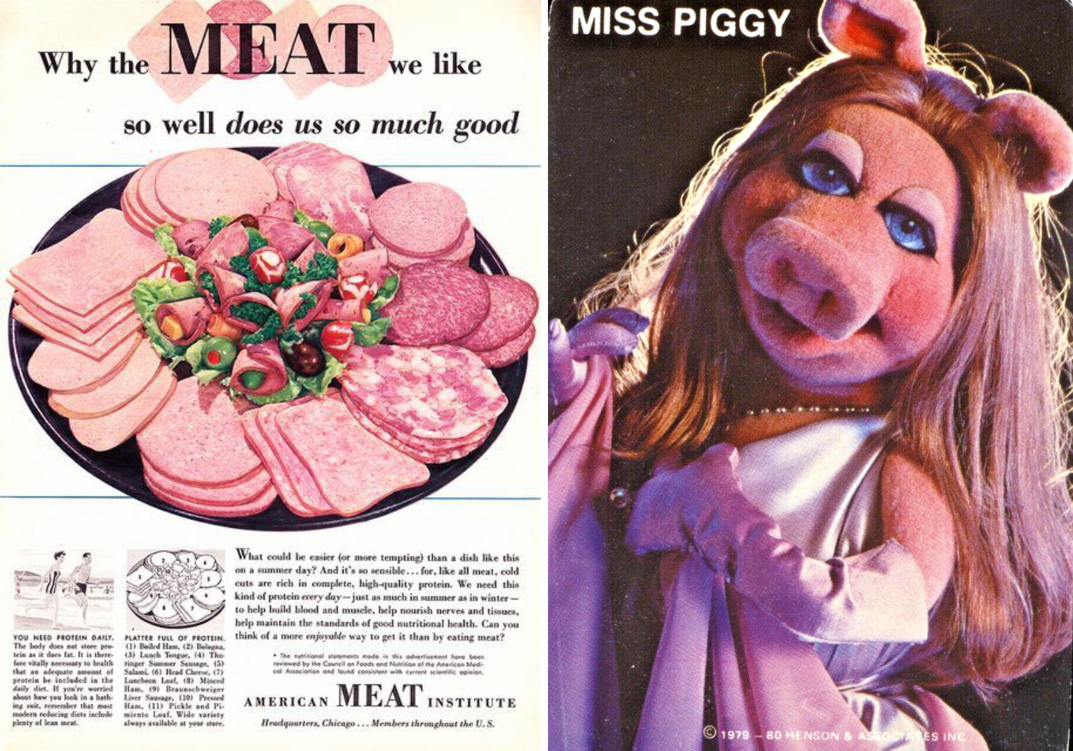 viande de cochon et miss piggy