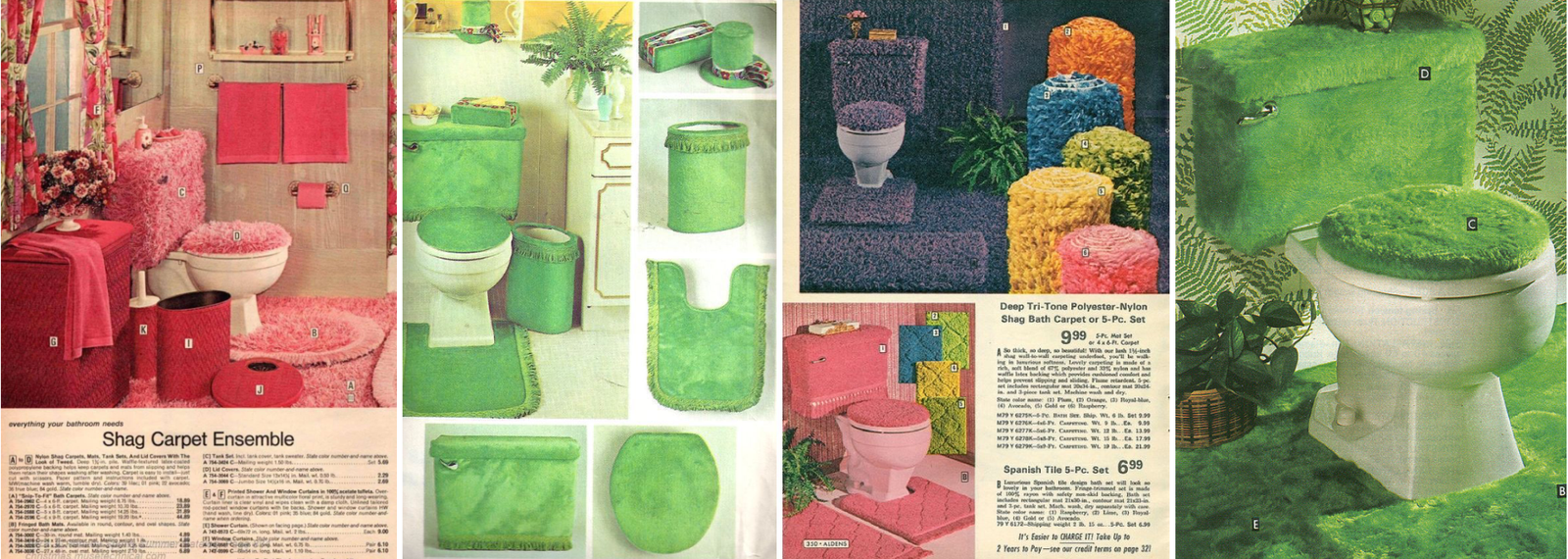 accessoires de toilette à base de tout doux dans des pubs vintage