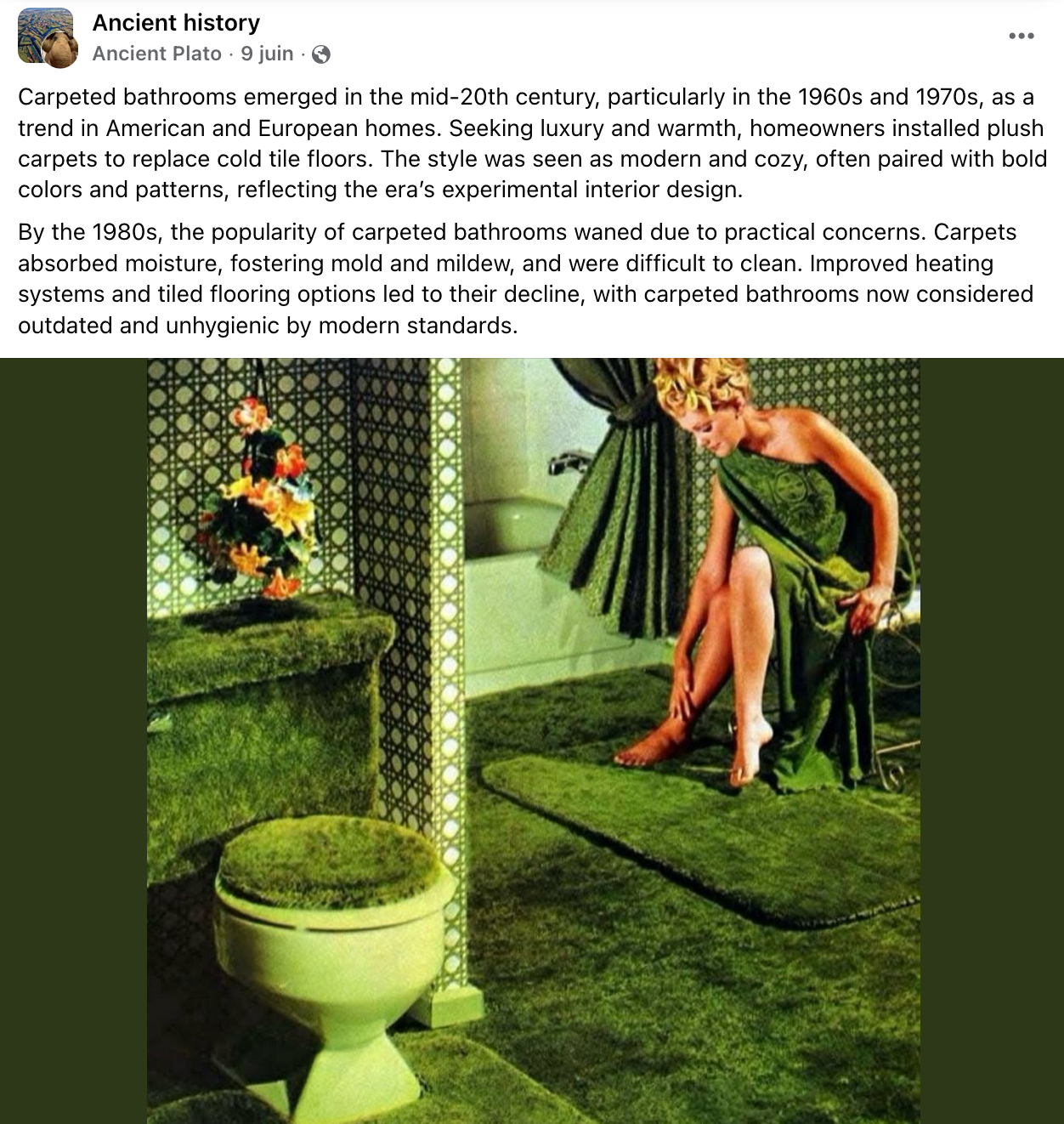 publicités vintage pour des accessoires fluffy de salle de bain et toilettes wc