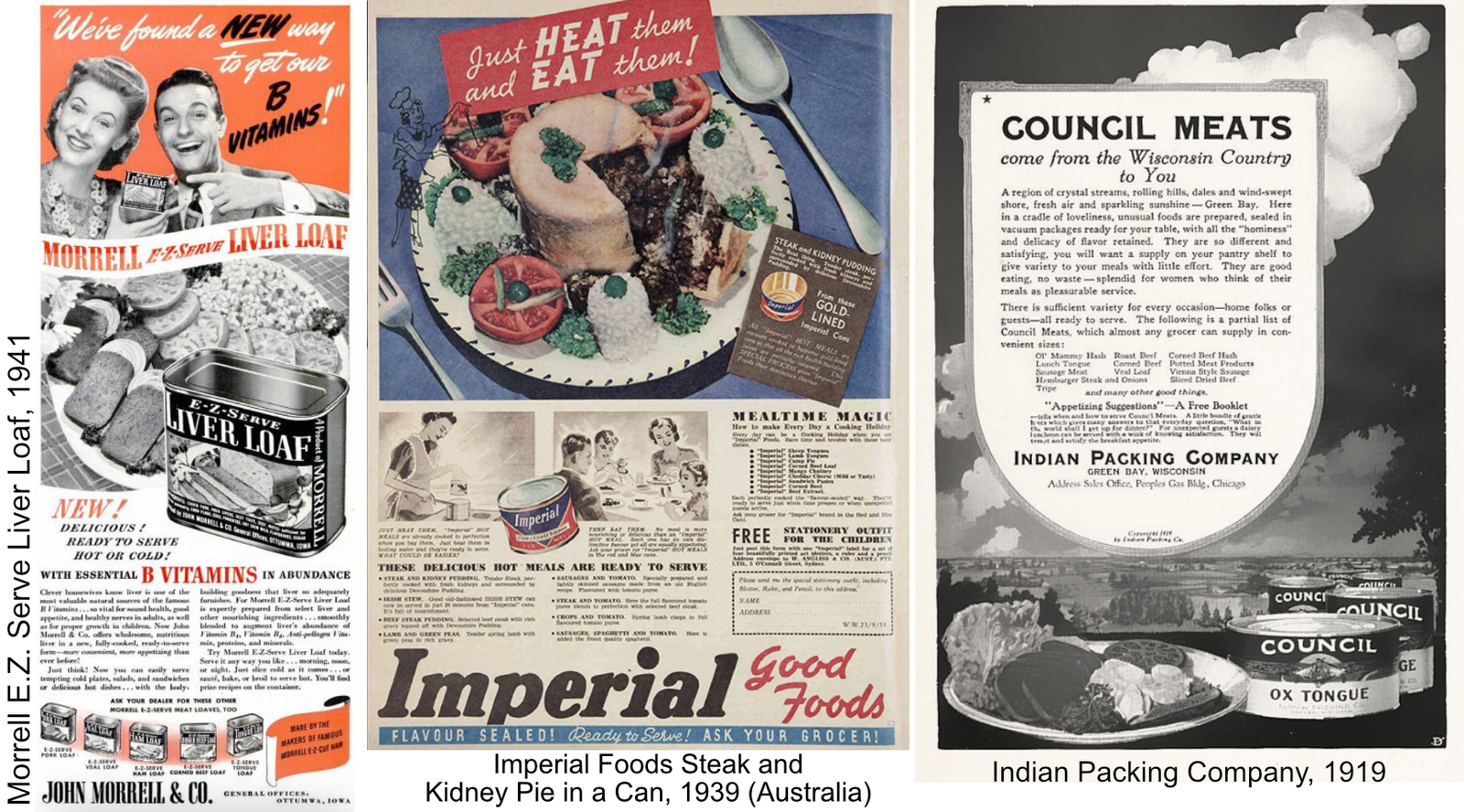 publicités vintage nourriture