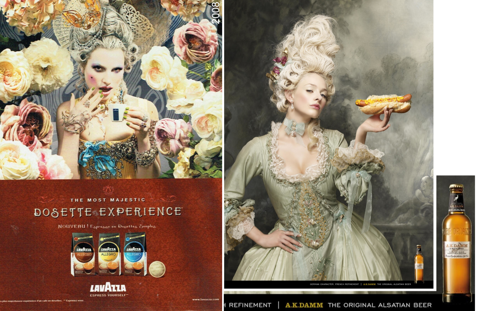 publicités en costume