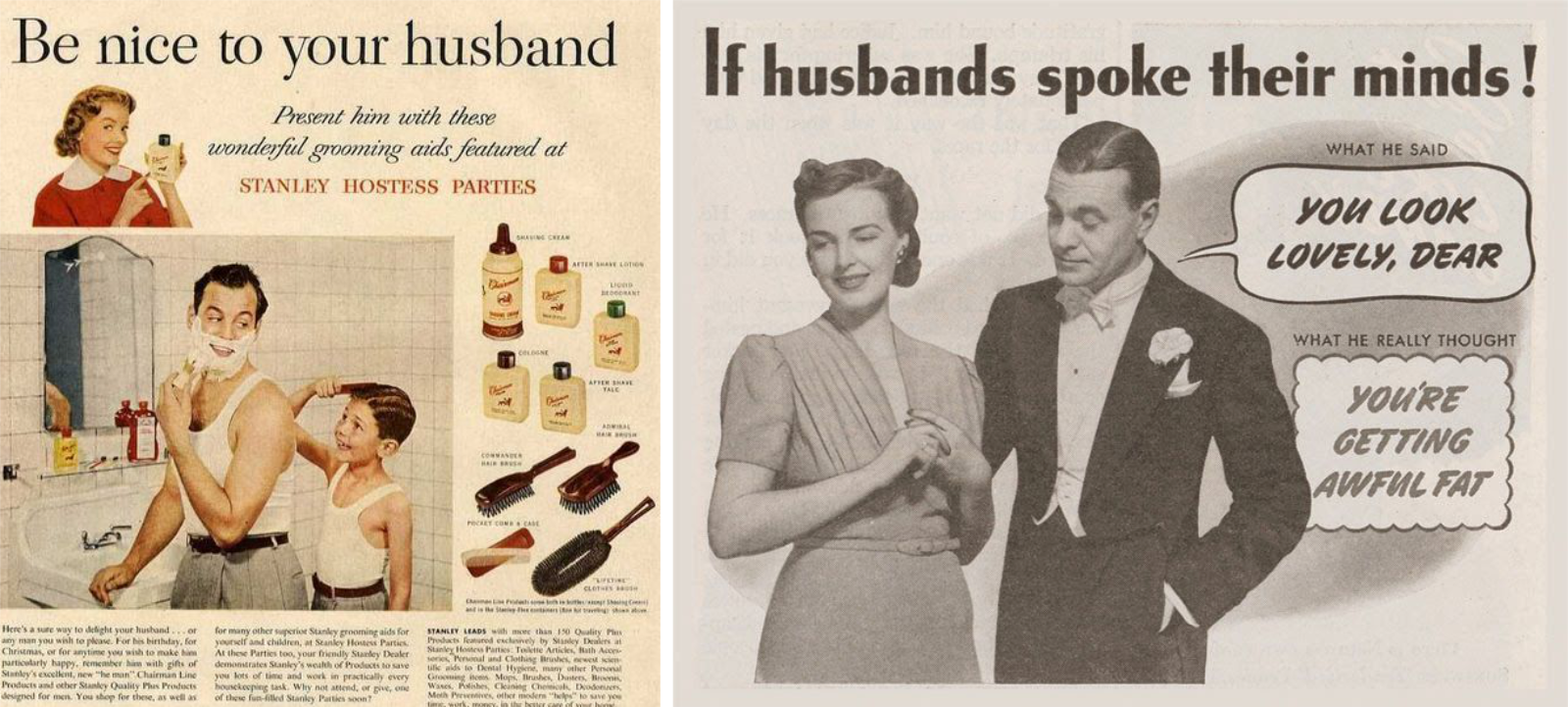 publicités rétro sexistes