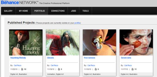 behance - peintures numériques