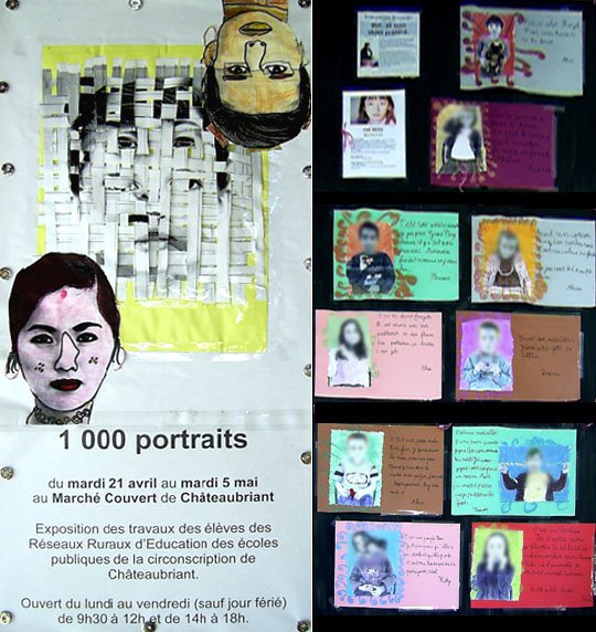 Exposition de portraits d'enfants - école d'Audrey, avr 2009