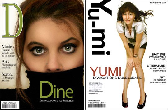 fausses couvertures de magazine - Dine & Yumi, dec 2008