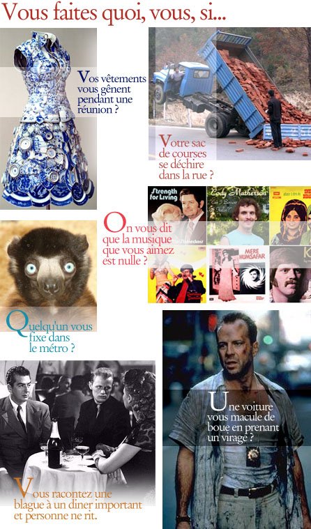 vous faites quoi, si... ? - questionnaire, dec 2008