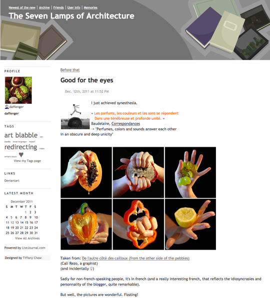 article de blog, dec 2011 article de blog