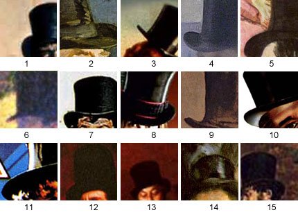 jeu - extraits peintures, affiches cinéma - chapeau haut de forme, jan 2009