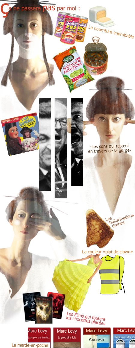 ça ne passera pas par moi - collages, oct 2010