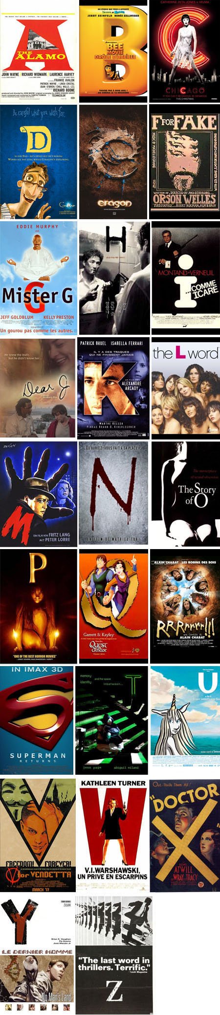 cinema posters letters, avr 2011 cinema posters letters
